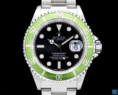 rolex submariner kermit flat bezel